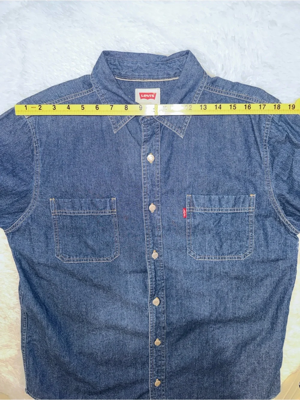 Levi's Blue Denim Button-Up Shirt